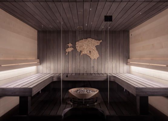 Eigene Sauna im Ferienhaus, gerne stellen wir Ihnen Bademäntel während Ihres Aufenthalts bei uns zur Verfügung